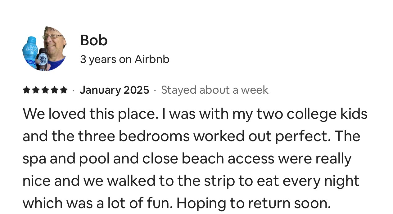 Guest review screenshot 5: Clean, spacious, and perfect for families.