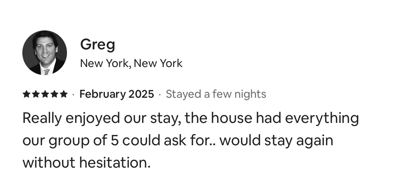 Guest review screenshot 6: We will definitely be booking this villa again next year.